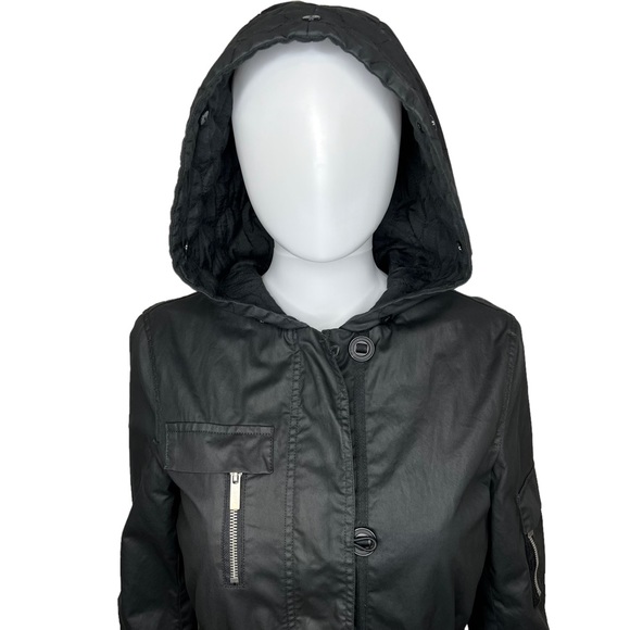 Mint Velvet Black Long Utility Coat 8 - Picture 2 of 10